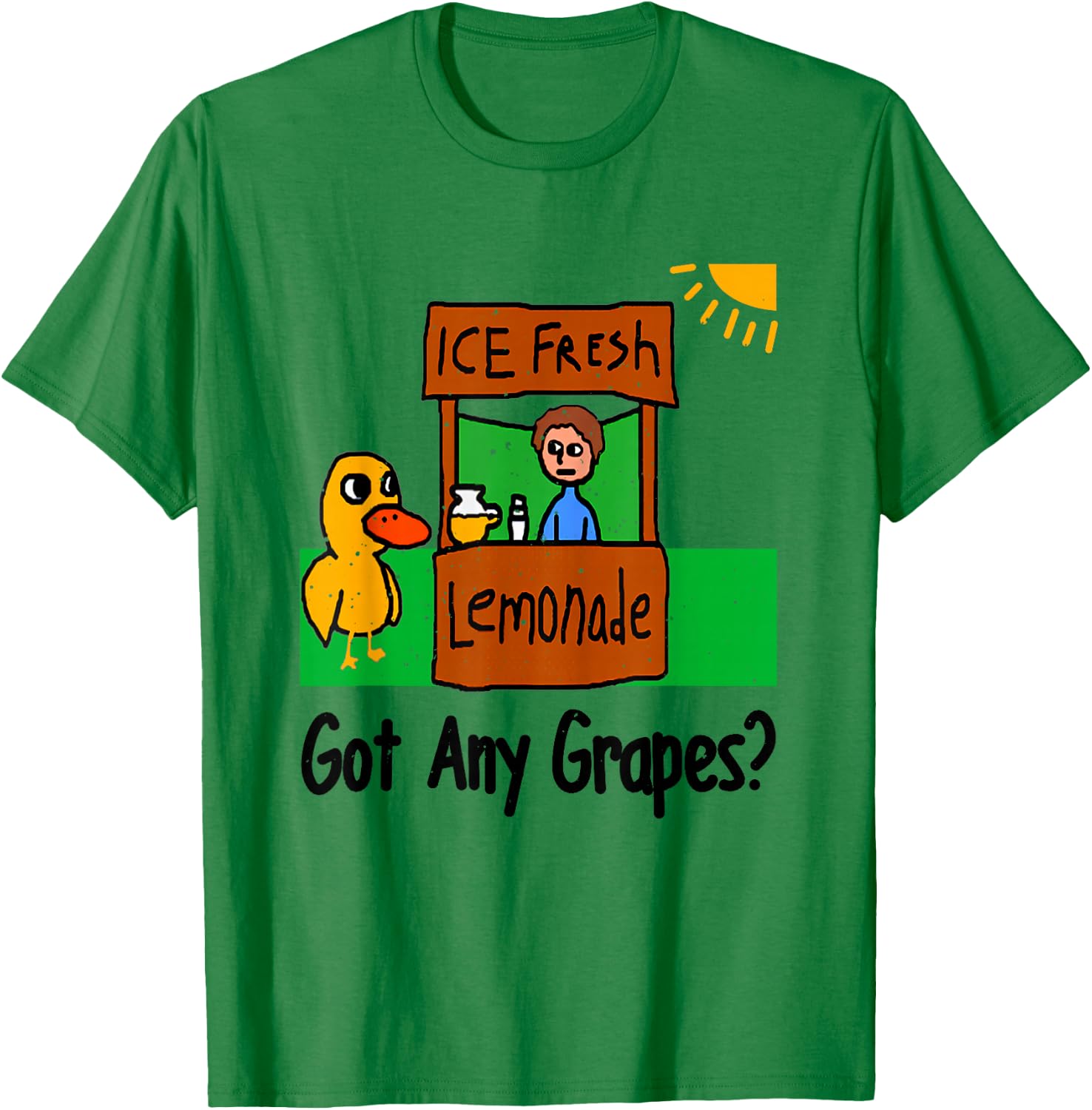 Funny Duck Ice Fresh Lemonade Got Any Grapes T-Shirt - T-Shirt | Irish Green