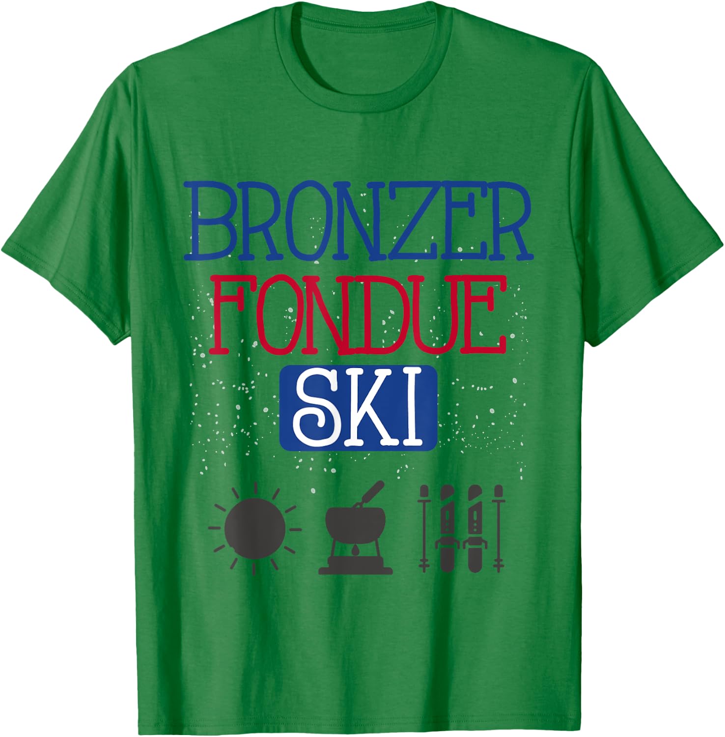 Humor Ski , white, S T-Shirt - T-Shirt | Irish Green