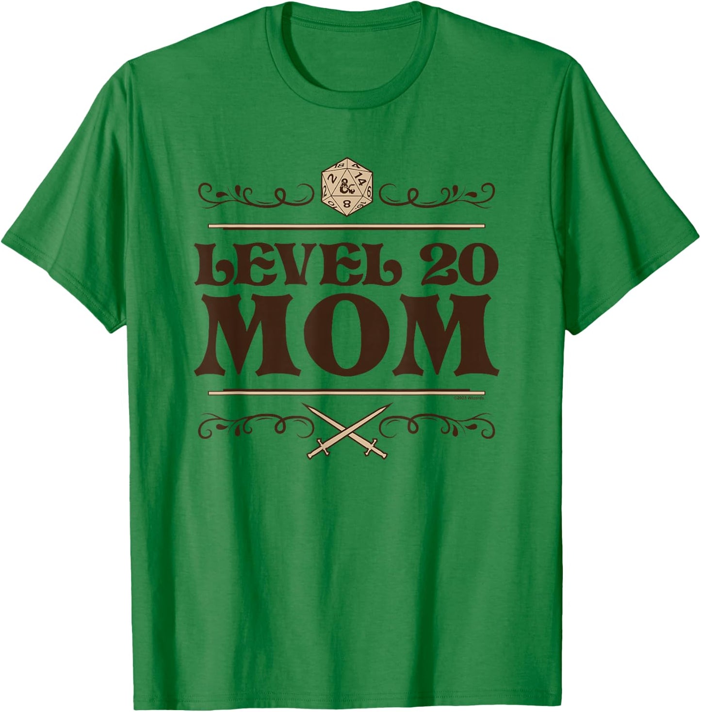 Dungeons & Dragons Mother's Day Level 20 Mom T-Shirt - T-Shirt | Irish Green