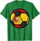 Spain Flag Spanish Soccer Ball Men Women Kids Boys Girls T-Shirt - T-Shirt | Irish Green