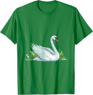 Cute Swan Costume for Girls and Boys | Vintage Swan T-Shirt - T-Shirt | Irish Green