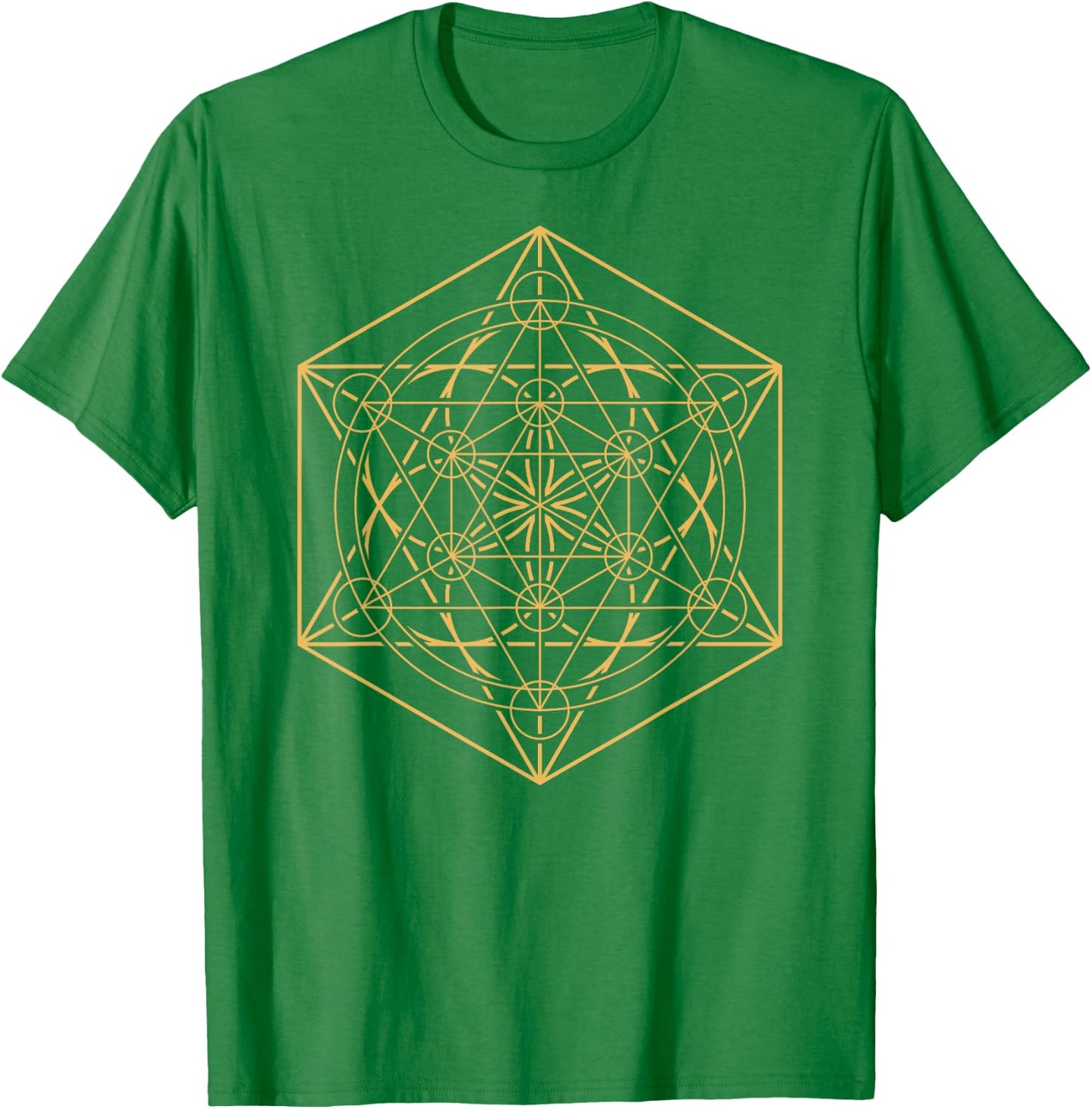 Chakra Tetrahedron Merkaba Yoga Meditation Sacred Geometry T-Shirt - T-Shirt | Irish Green