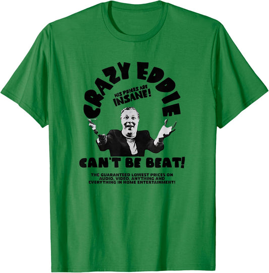 Crazy Eddie Electronics Department Store Retro Vintage T-Shirt - T-Shirt | Irish Green