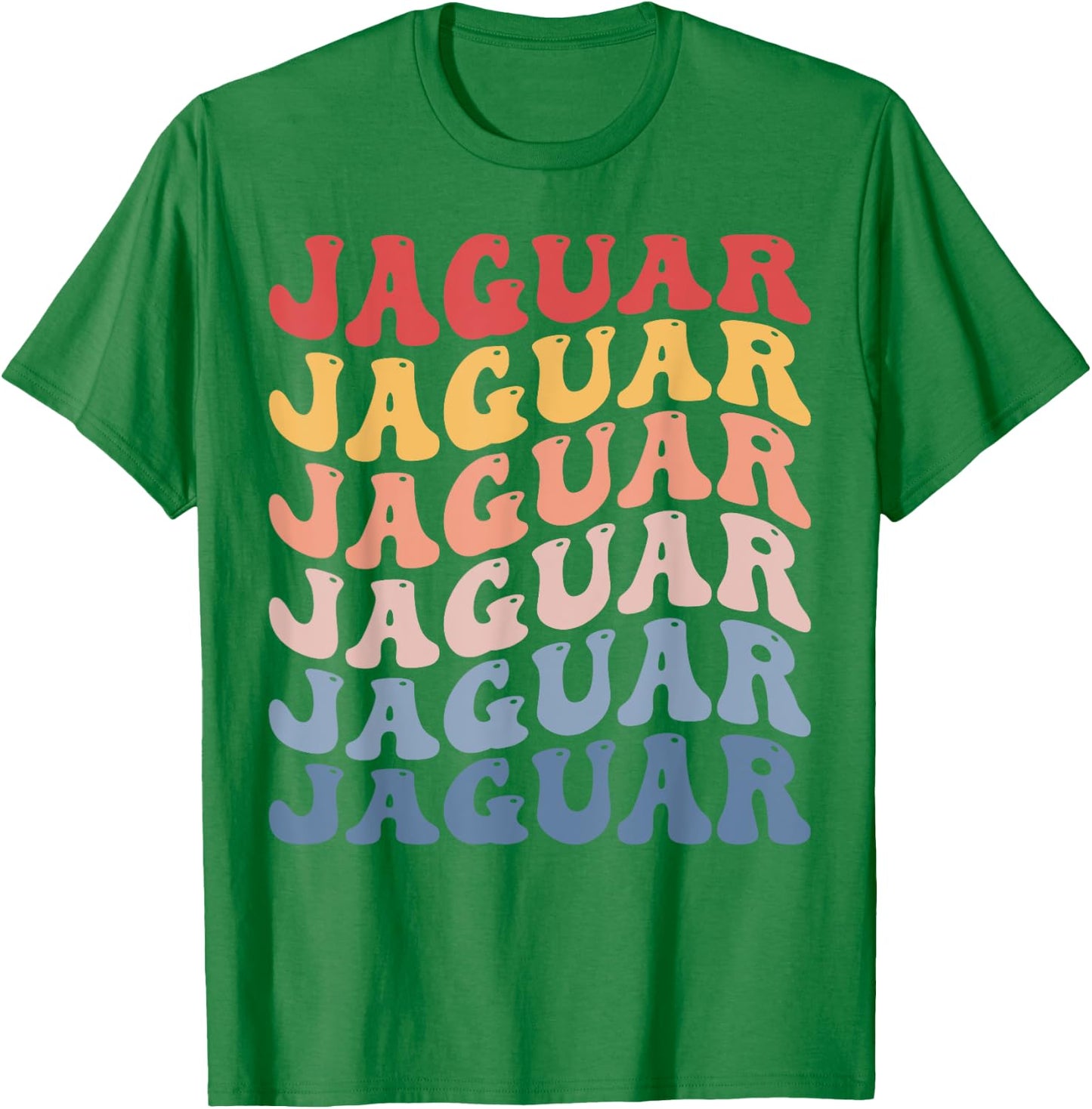 Jaguar Groovy Retro T-Shirt - T-Shirt | Irish Green
