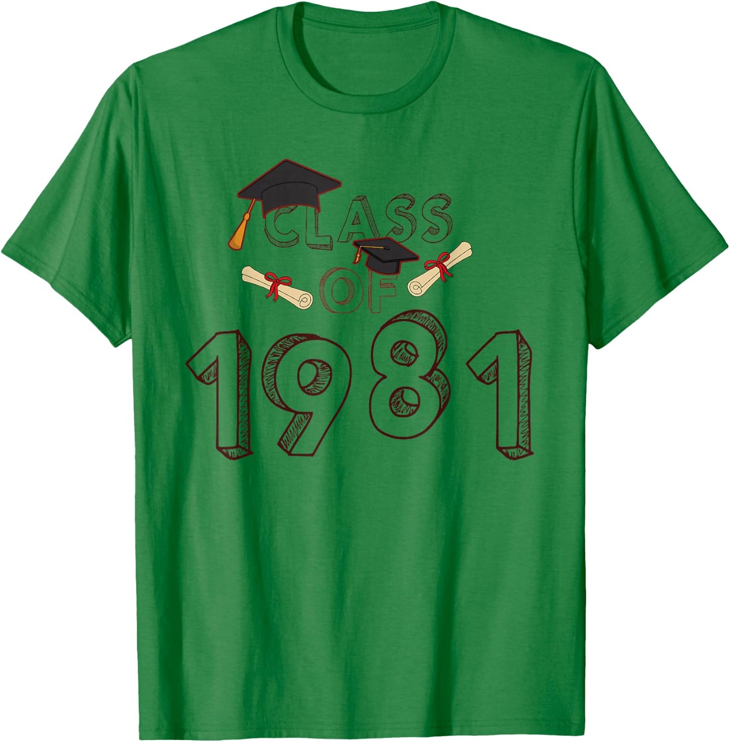 Graduation School Reunion Student Teacher Class of 1981 T-Shirt - T-Shirt | Irish Green