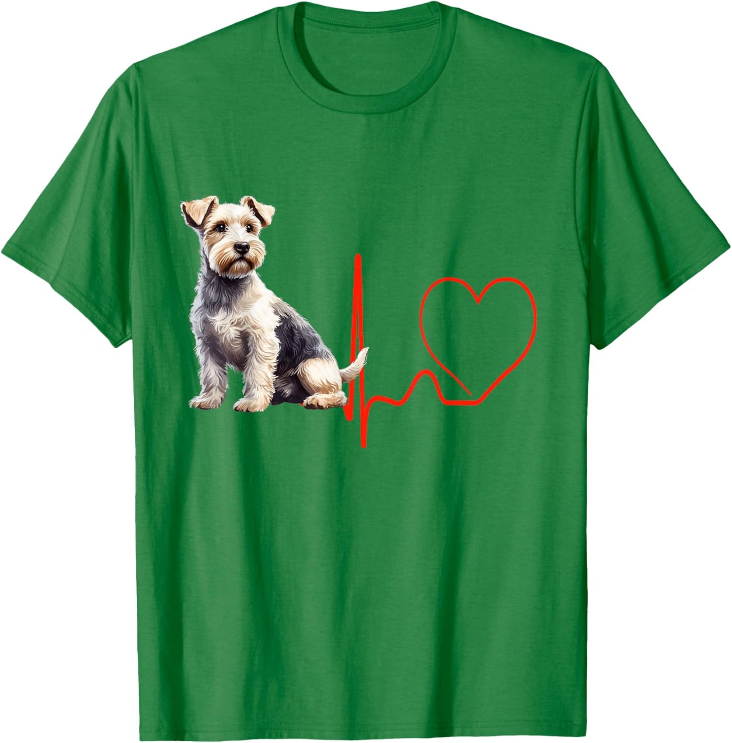 Sporting Lucas Terrier Dog Heartbeat Love Pet Owner T-Shirt - T-Shirt | Irish Green
