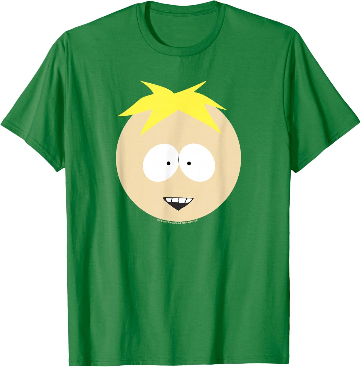 South Park Butters Smile Face Halloween T-Shirt - T-Shirt | Irish Green