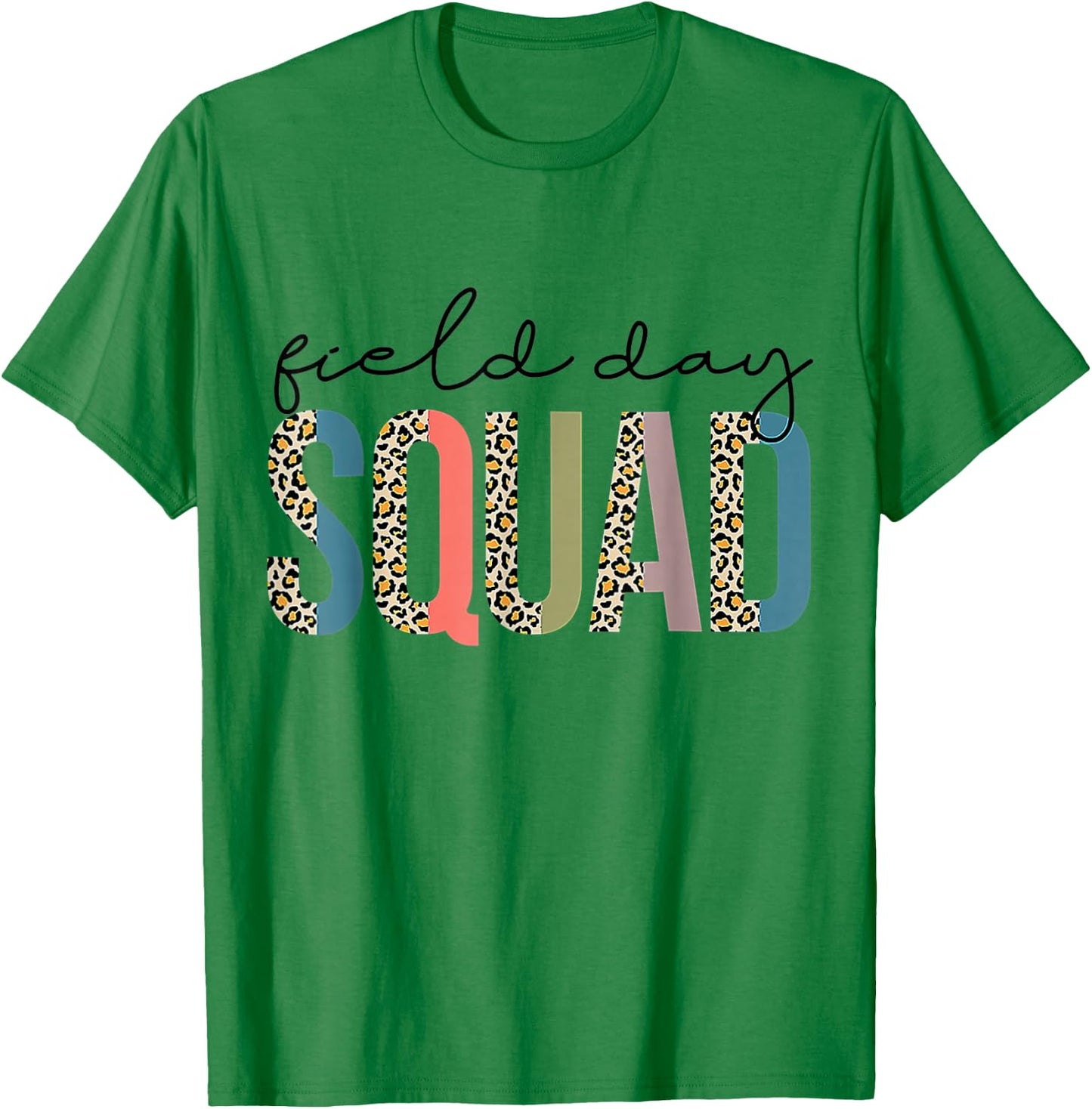 Kids Field Trip Squad Leopard Field day Games Kindergarten T-Shirt - T-Shirt | Irish Green
