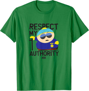 South Park Cartman: Respect My Authority , white, S T-Shirt - T-Shirt | Irish Green