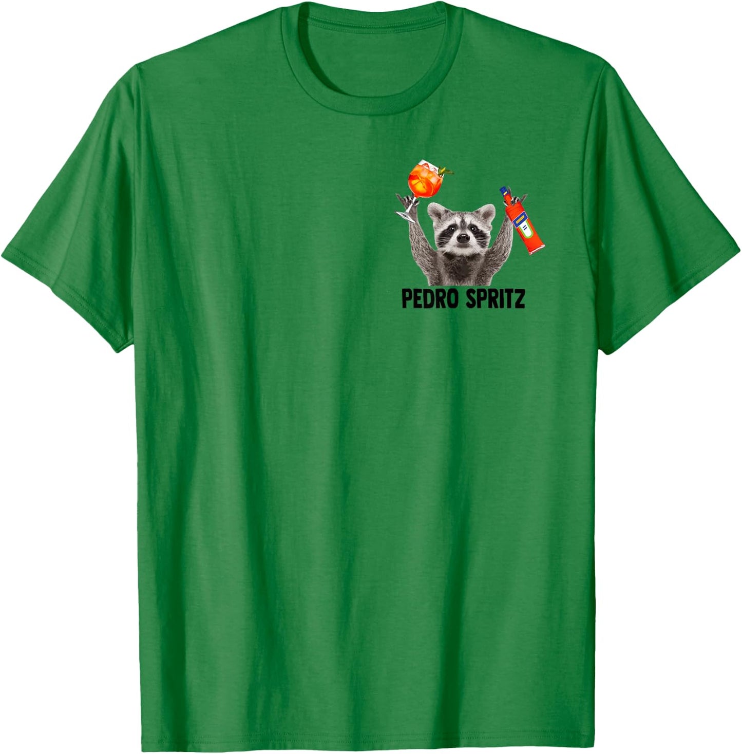 Pedro Spritz X Racoon Aperölchen Spritz Ultras , White T-Shirt - T-Shirt | Irish Green
