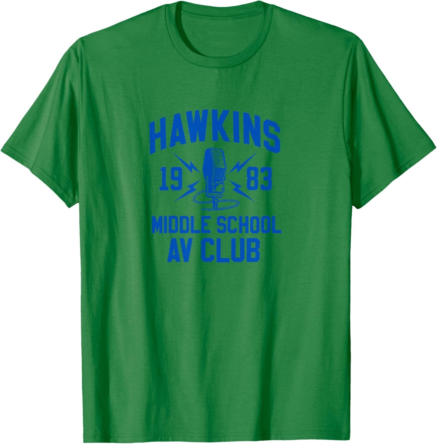 Stranger Things Hawkins Middle School AV Club , White T-Shirt - T-Shirt | Irish Green
