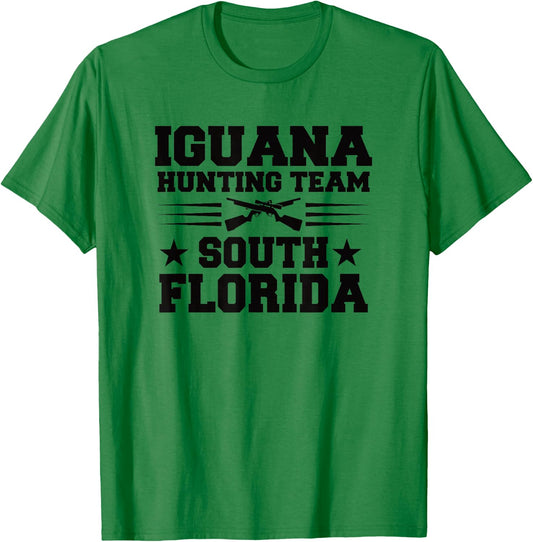South Florida Iguana Hunting Design T-Shirt - T-Shirt | Irish Green