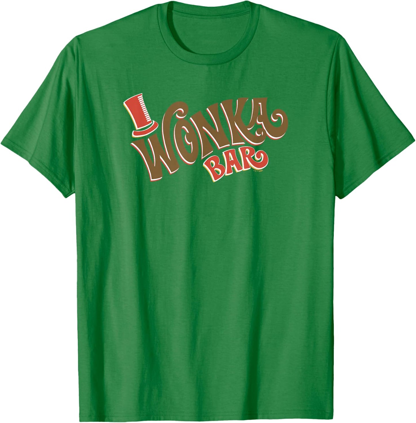 Willy Wonka And The Chocolate Factory Wonka Bar Vintage Logo T-Shirt - T-Shirt | Irish Green