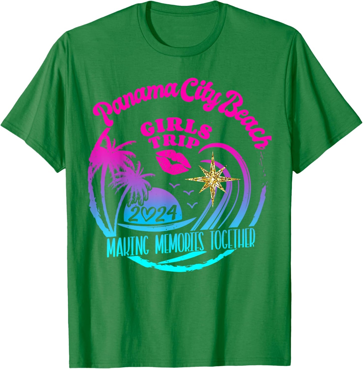 Girls Trip Panama City Beach 2024 Weekend Birthday Squad T-Shirt - T-Shirt | Irish Green