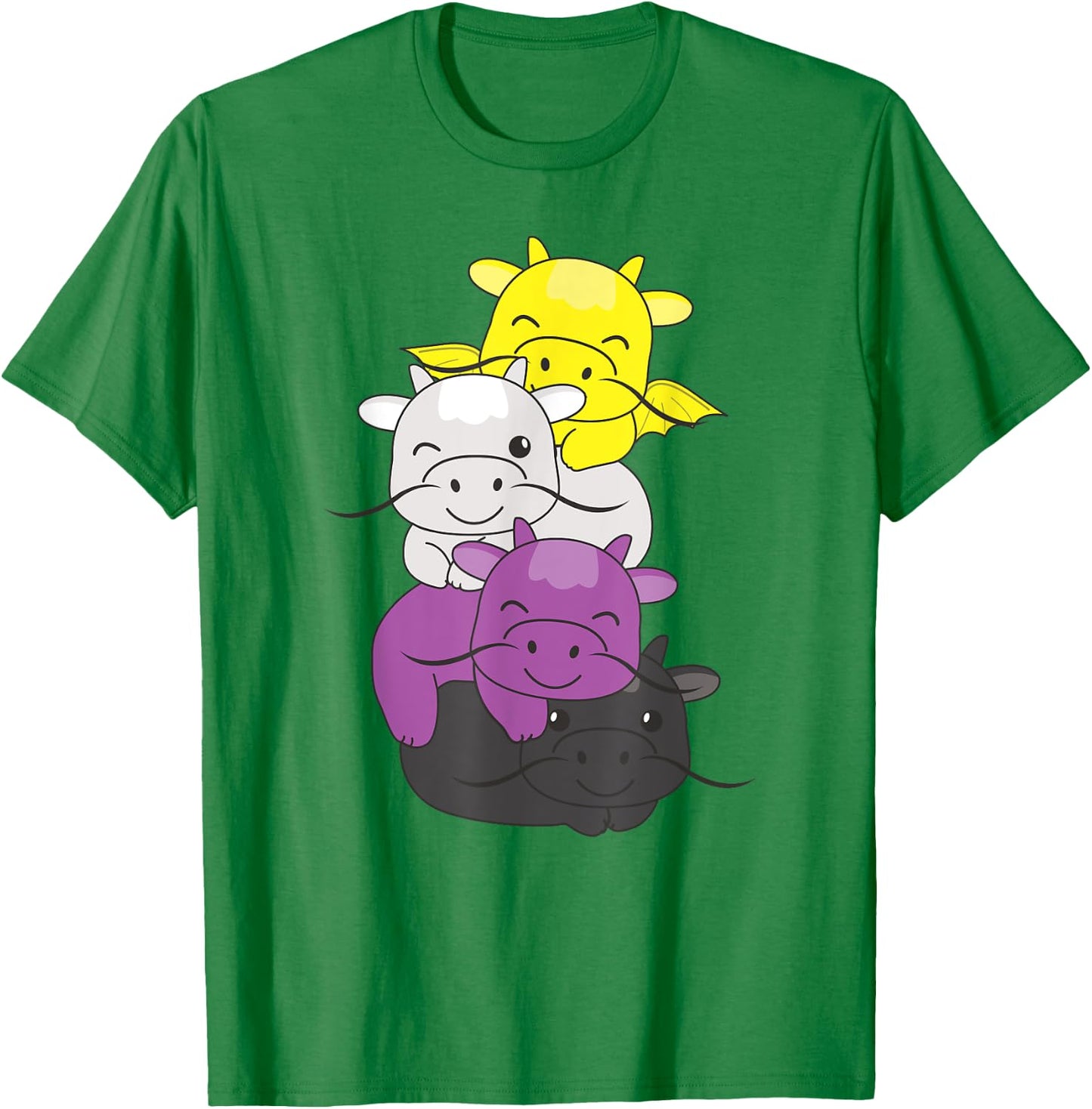 Nonbinary Flag Pride Month Lgbtq Nonbinary Dragon T-Shirt - T-Shirt | Irish Green