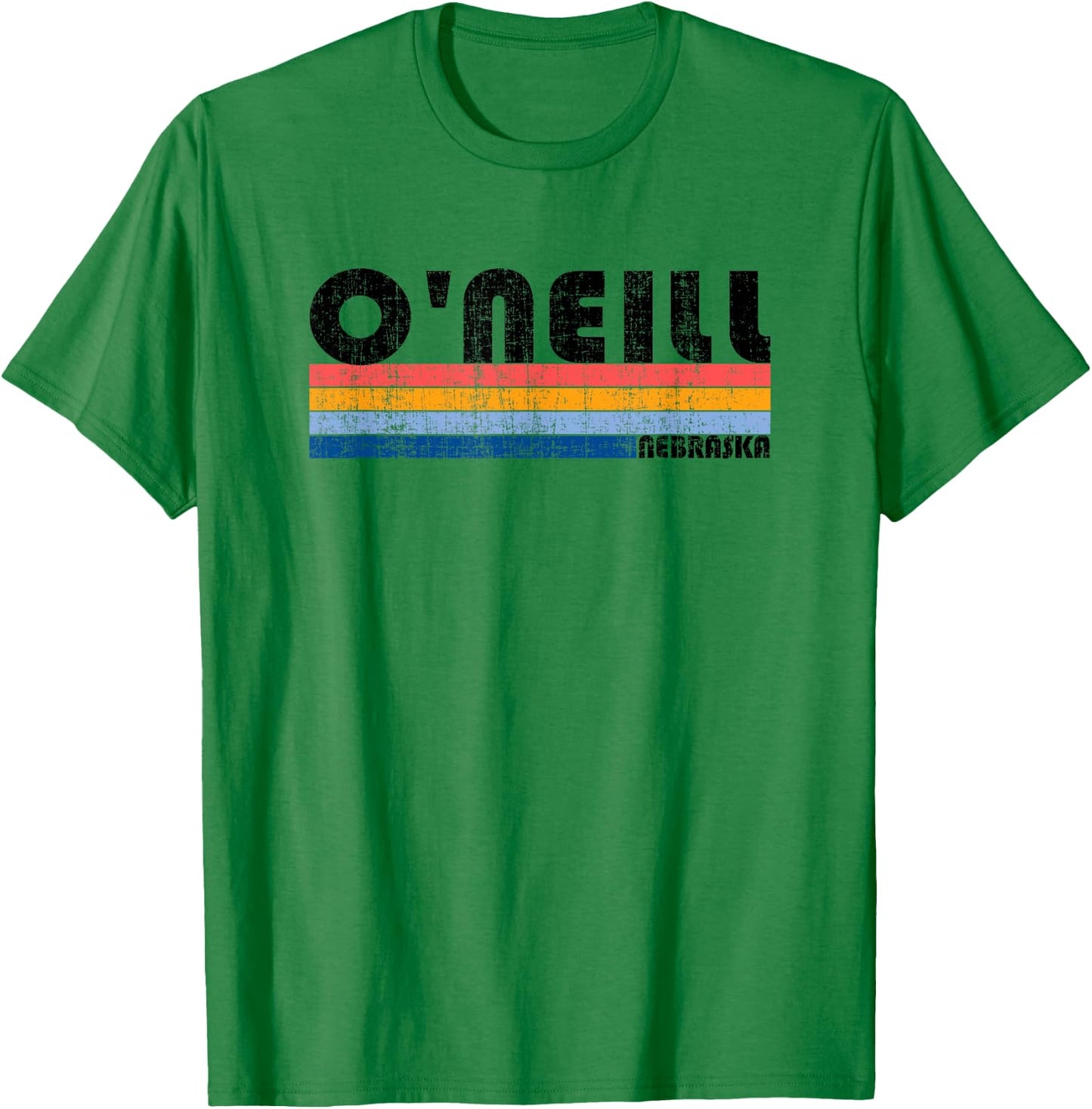 Vintage 70s 80s Style O'Neill, NE , gray T-Shirt - T-Shirt | Irish Green