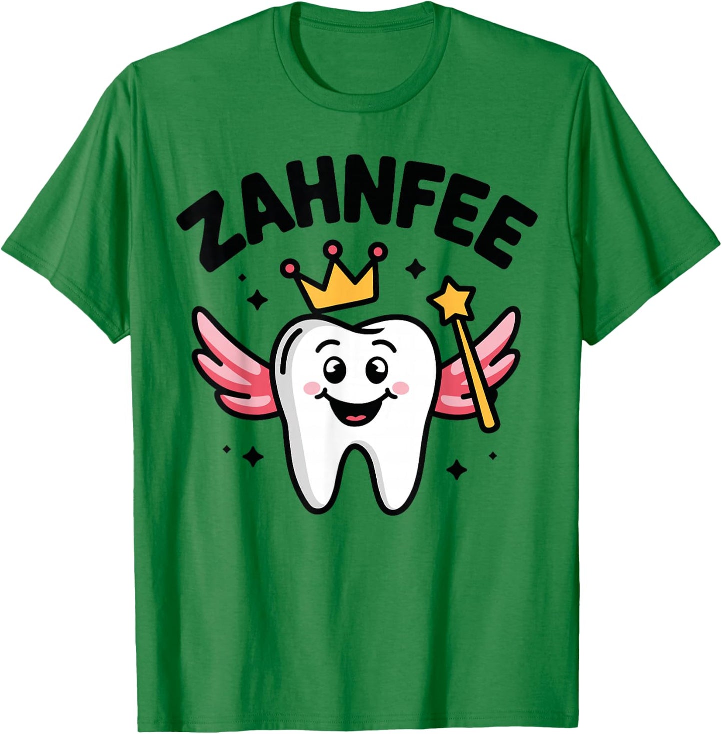 Zahnfee Shirt Damen, Weiß, Kurzarm, Small, EU 41, Cartoon, Kreuzrücken, Casual, Kostümparty T-Shirt - T-Shirt | Irish Green