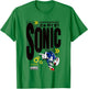 Sonic The Hedgehog Let's Go! Sonic Vintage Kanji Shot T-Shirt - T-Shirt | Irish Green