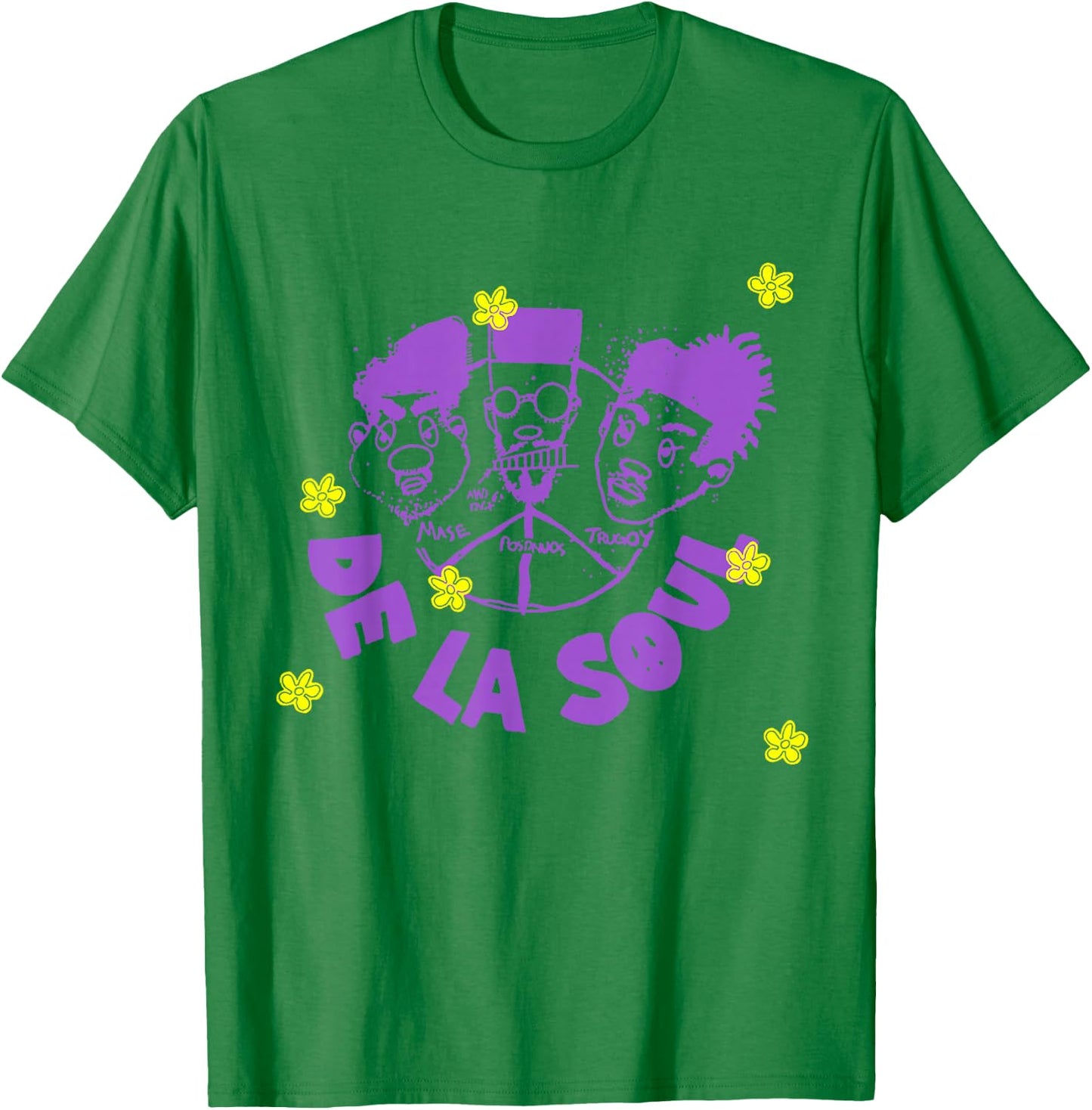 Official De La Soul Illustrated , White T-Shirt - T-Shirt | Irish Green