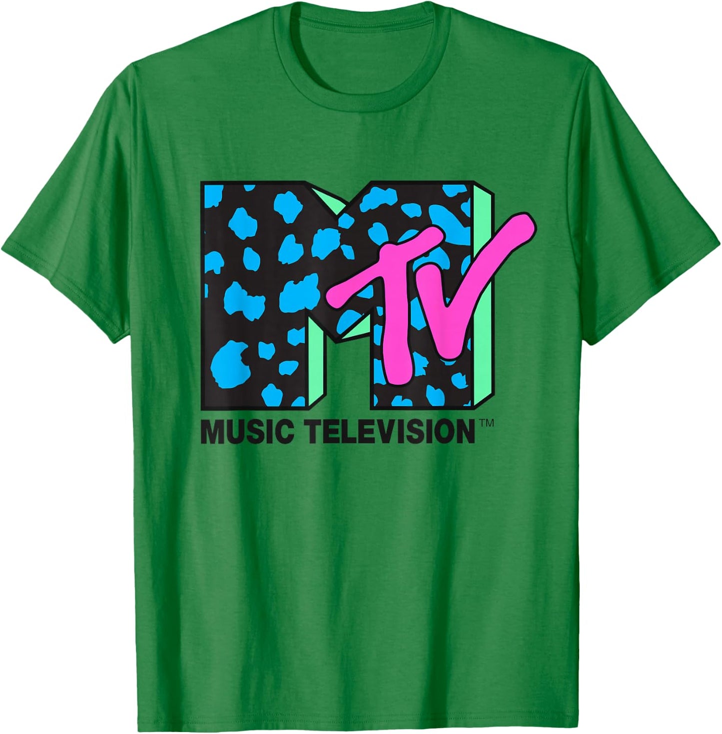 MTV - Blue Leopard Logo T-Shirt - T-Shirt | Irish Green