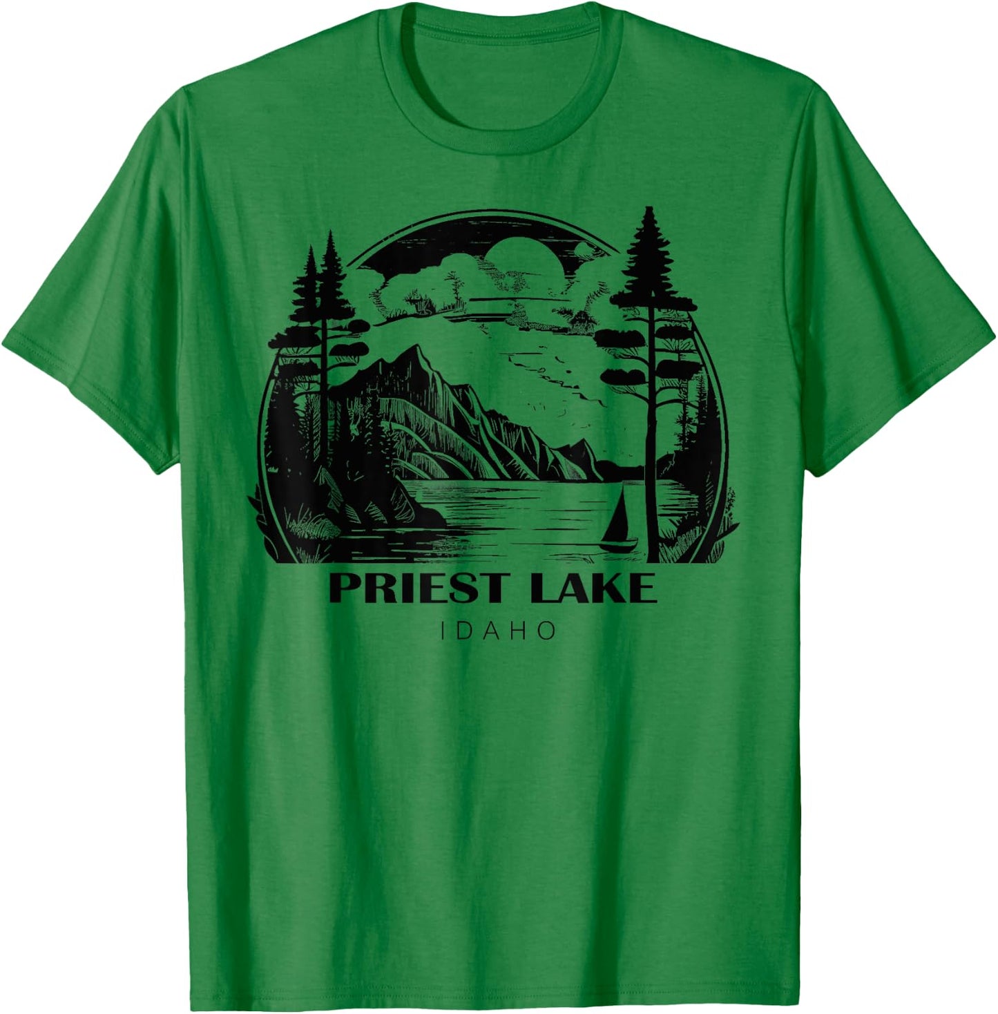 Priest Lake Idaho T-Shirt - T-Shirt | Irish Green