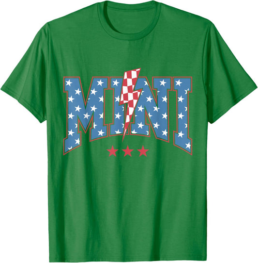 Mama Dada Mini 4th of July American Family Matching T-Shirt - T-Shirt | Irish Green