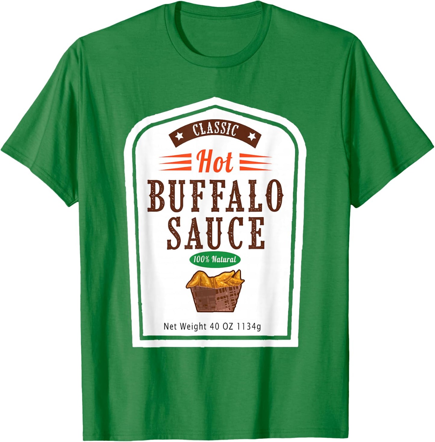 Hot Buffalo Family Sauce Costume Halloween Uniform T-Shirt - T-Shirt | Irish Green