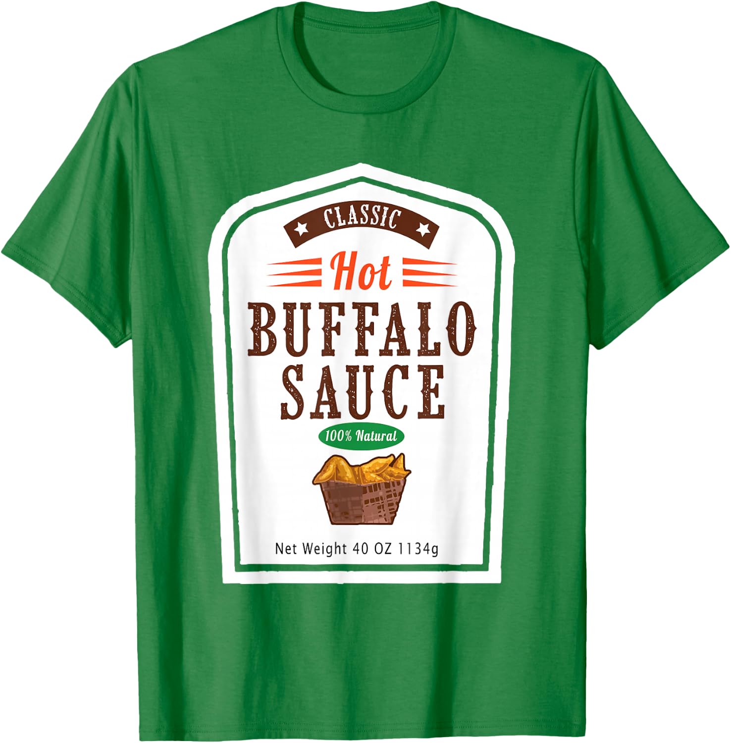 Hot Buffalo Family Sauce Costume Halloween Uniform T-Shirt - T-Shirt | Irish Green