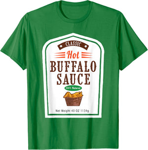 Hot Buffalo Family Sauce Costume Halloween Uniform T-Shirt - T-Shirt | Irish Green