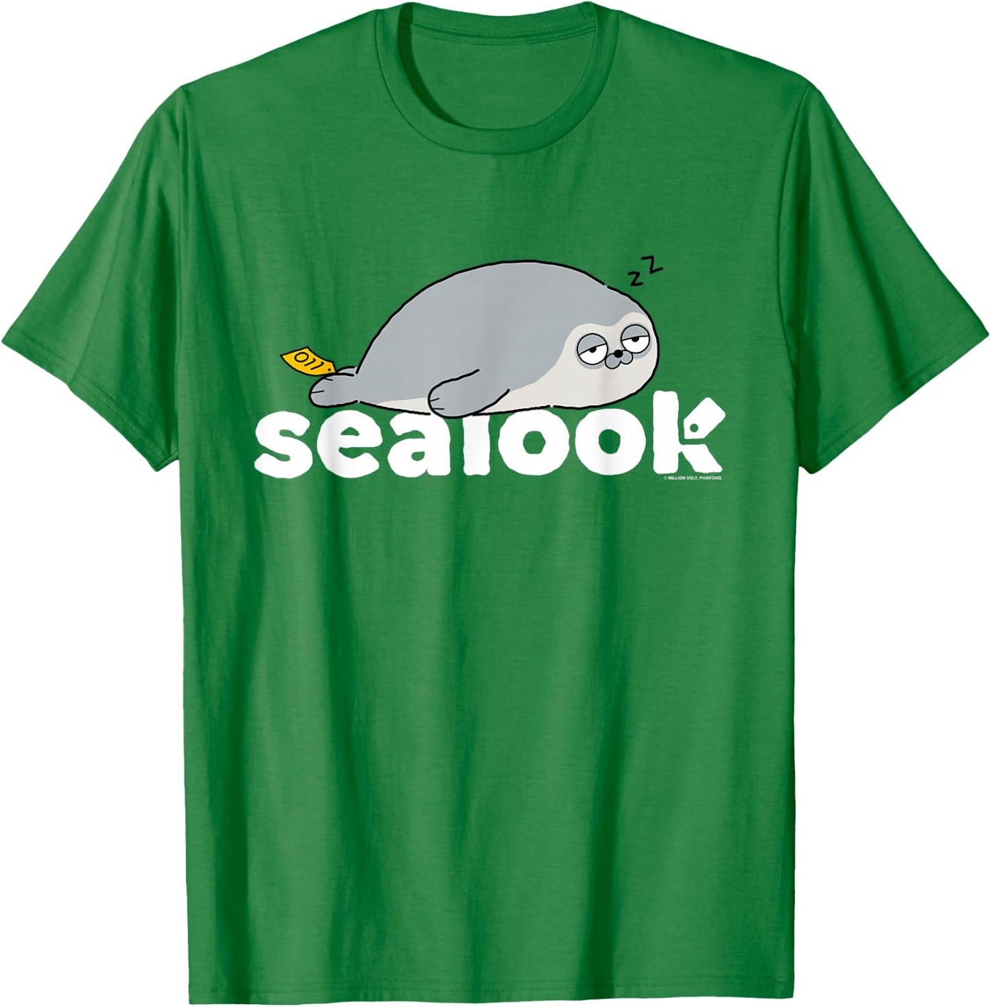 Sealook Sleepy Seal T-Shirt - T-Shirt | Irish Green