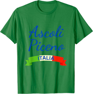 Ascoli Piceno Italy Flag Roma Italia Matching Italian T-Shirt - T-Shirt | Irish Green