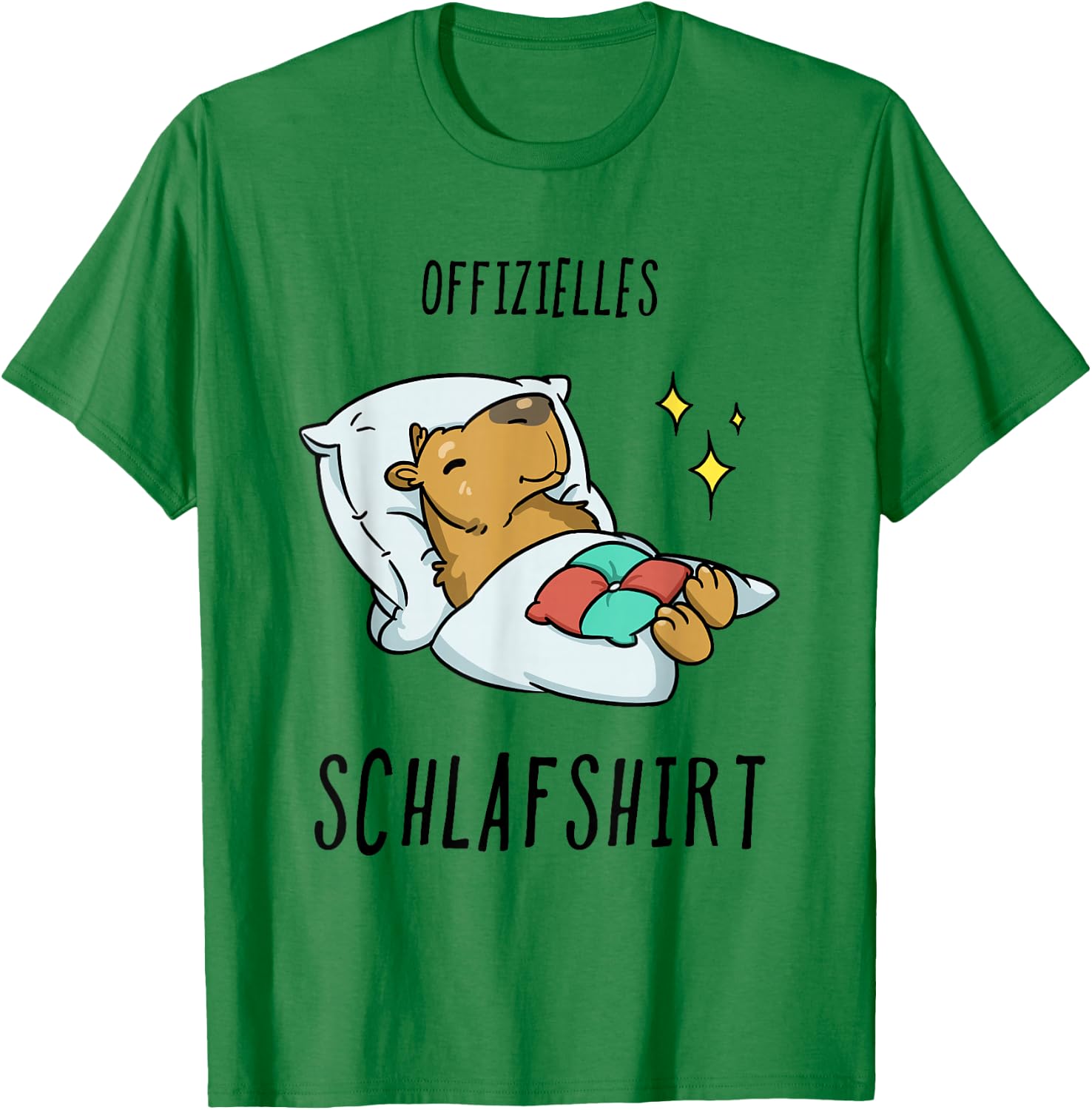 Capybara Water Pig Pyjamas , Grey, Small, Adult, Short Sleeve, , Classic, Sleep Shirt T-Shirt - T-Shirt | Irish Green