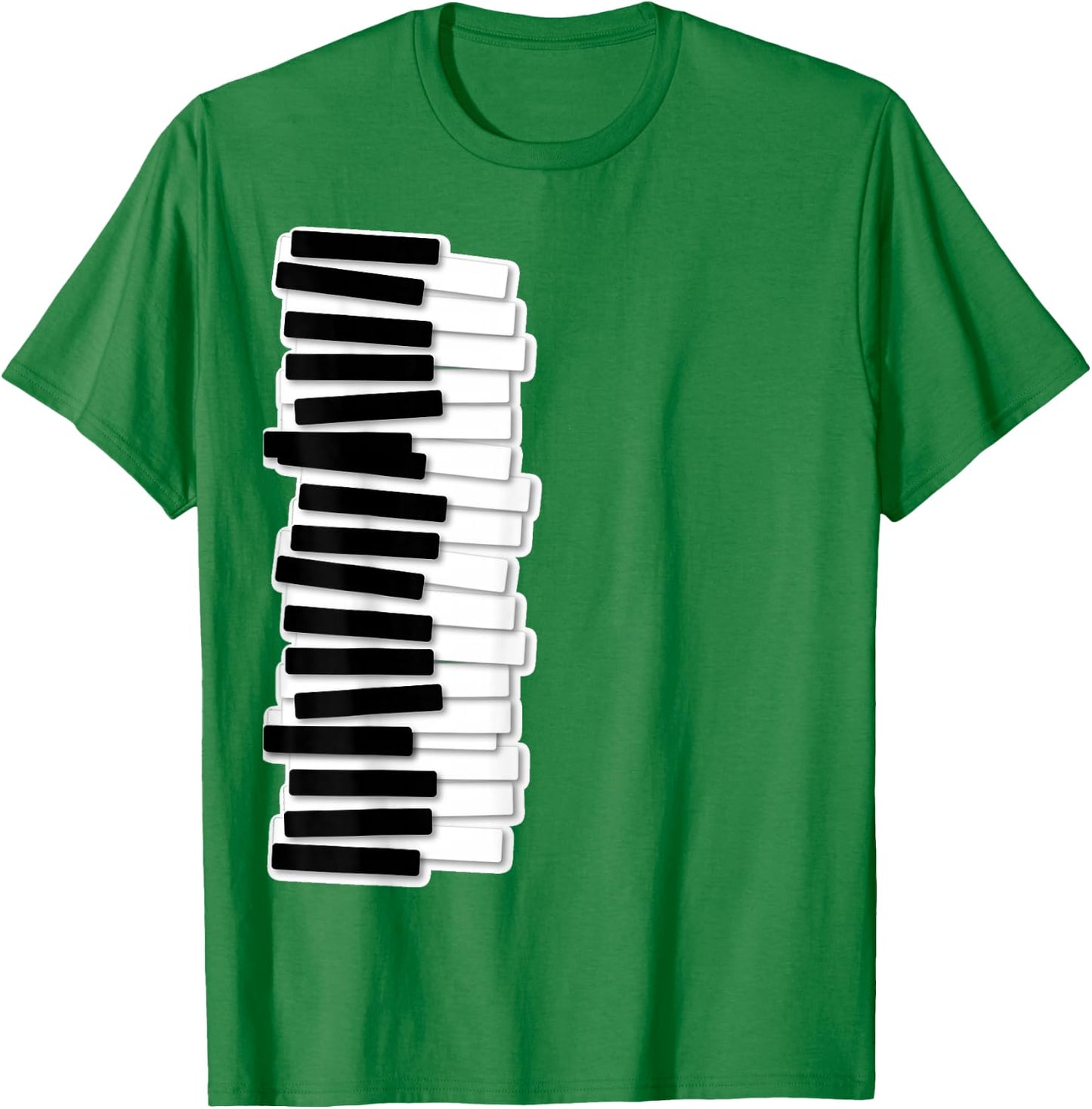 Funny Wobbly Piano Keyboard – Pianist & Musician Graphic T-Shirt - T-Shirt | Irish Green