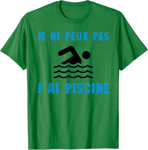Je Peux Pas J'ai Piscine Swimming Gift T-Shirt - T-Shirt | Irish Green