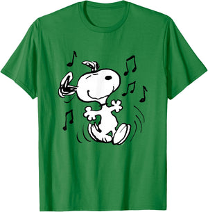 Peanuts - Snoopy Dancing , Blue, S T-Shirt - T-Shirt | Irish Green