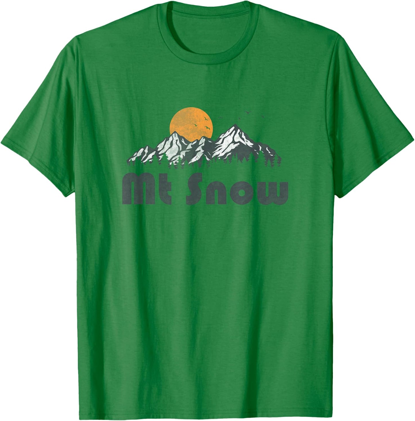 Retro Mount Snow Vermont Vintage 80s Mountain Graphic T-Shirt - T-Shirt | Irish Green