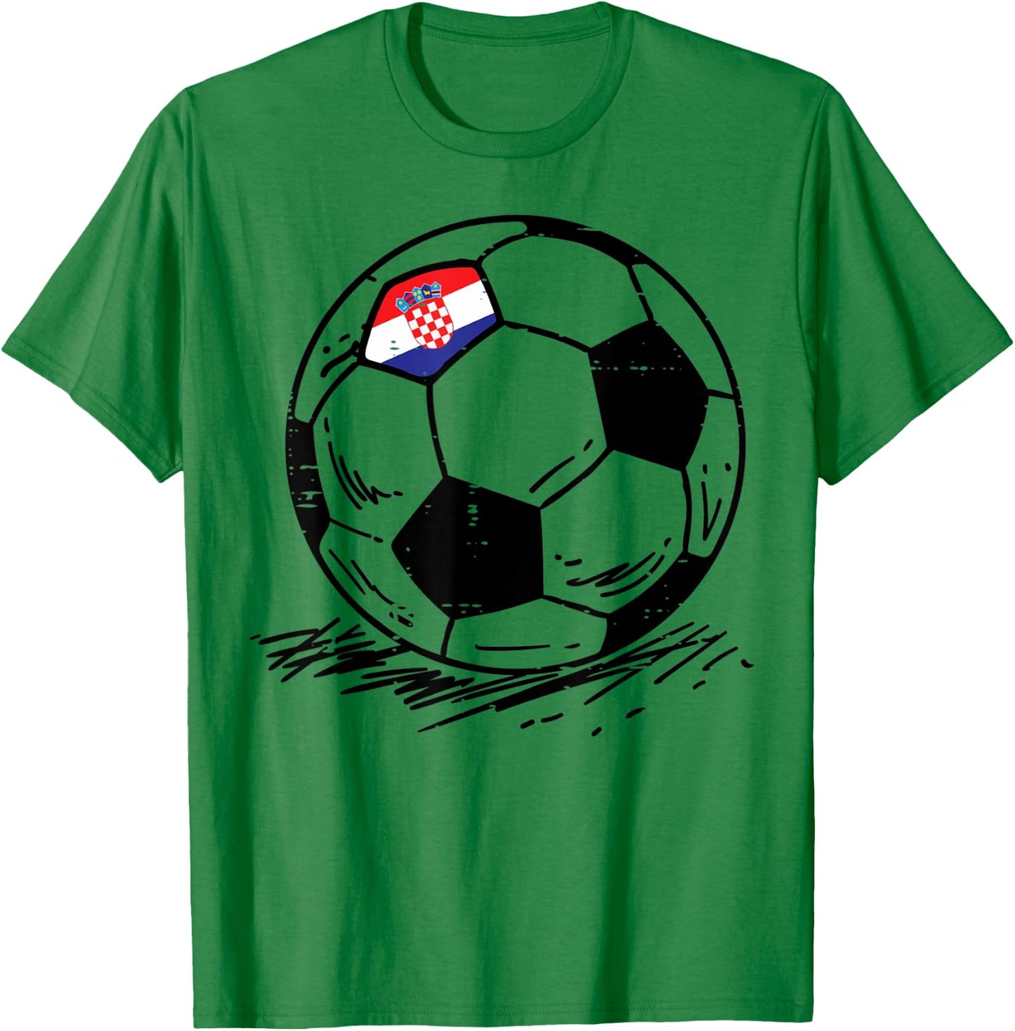 Croatia Flag Croatian Soccer Football Fan Men Women Kids T-Shirt - T-Shirt | Irish Green