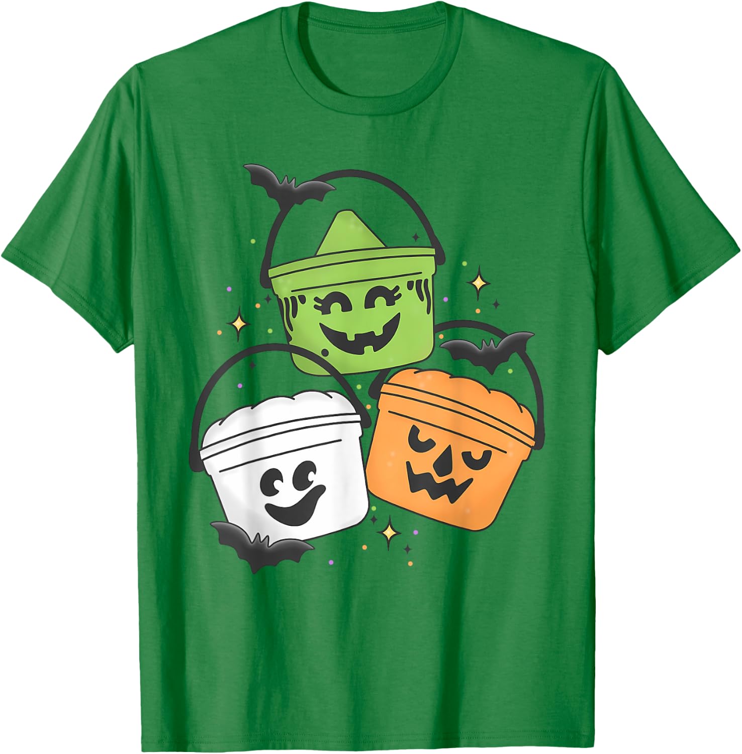 Funny Retro Vintage Spooky Chicken Nuggets Pumpkin Halloween T-Shirt - T-Shirt | Irish Green