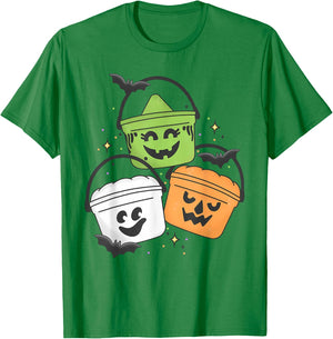 Funny Retro Vintage Spooky Chicken Nuggets Pumpkin Halloween T-Shirt - T-Shirt | Irish Green