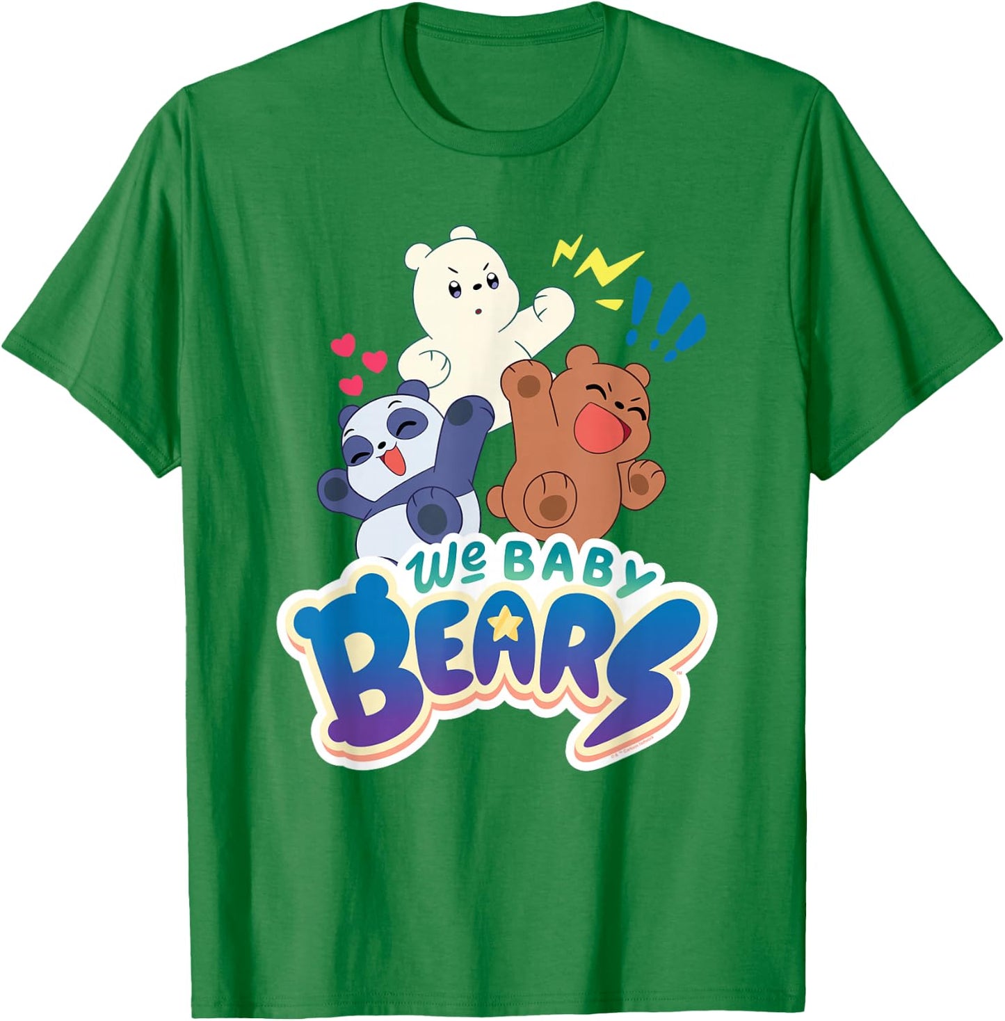 Cartoon Network We Baby Bears Logo and Trio T-Shirt - T-Shirt | Irish Green
