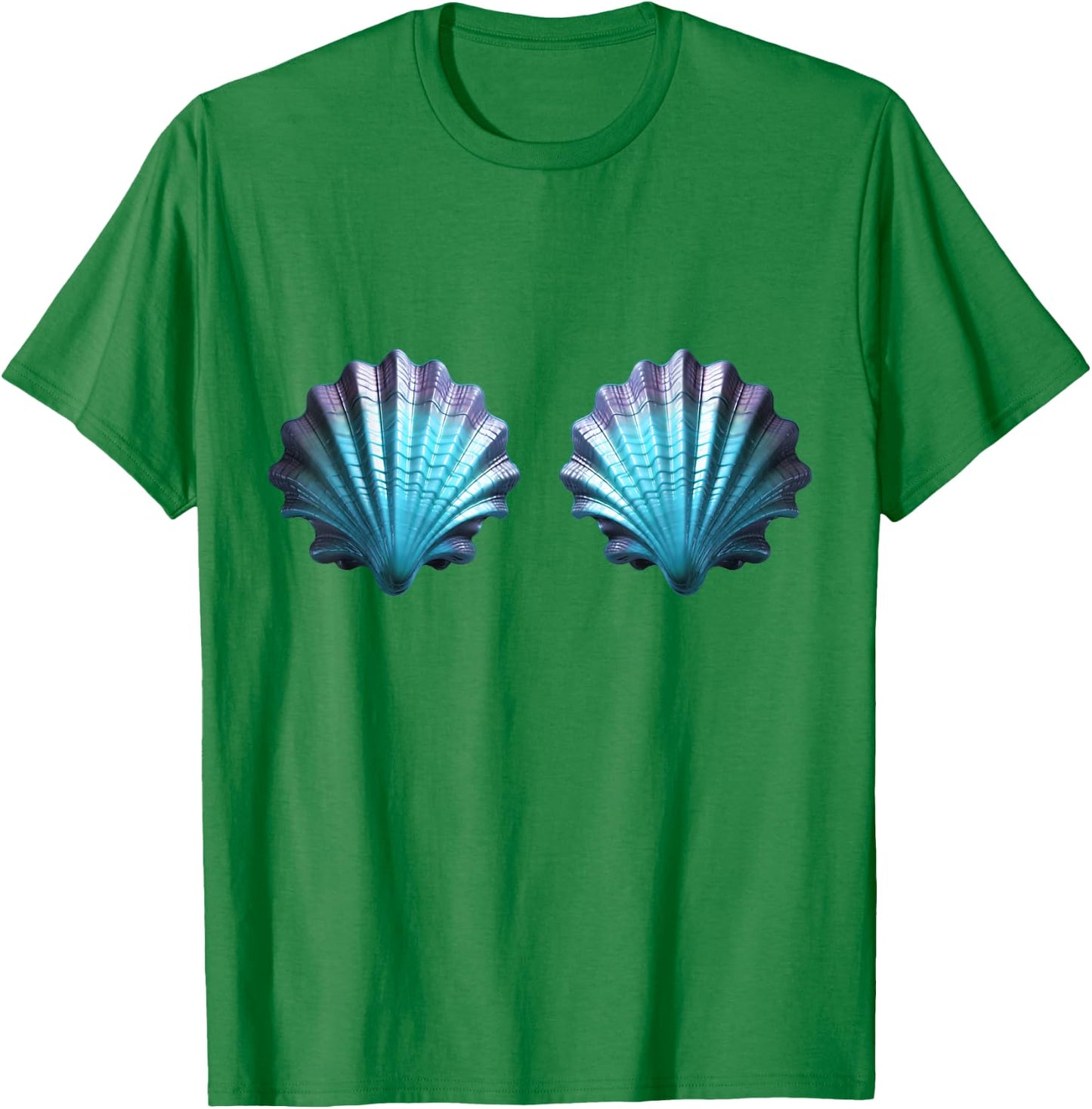 Mermaid Sea Shell Bra Costume Carnival Party Outfit , White T-Shirt - T-Shirt | Irish Green