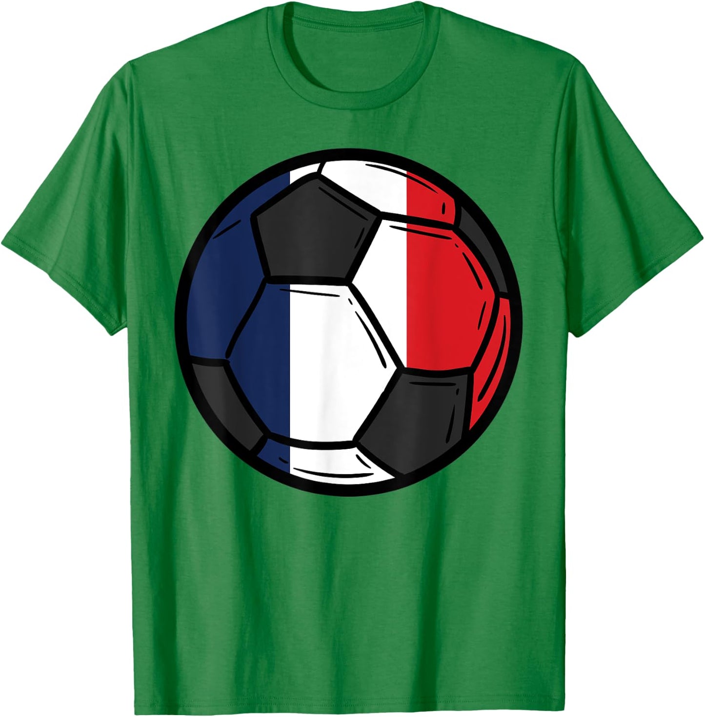 France Flag Soccer Ball French Fan Men Women Kids Boys Girls T-Shirt - T-Shirt | Irish Green