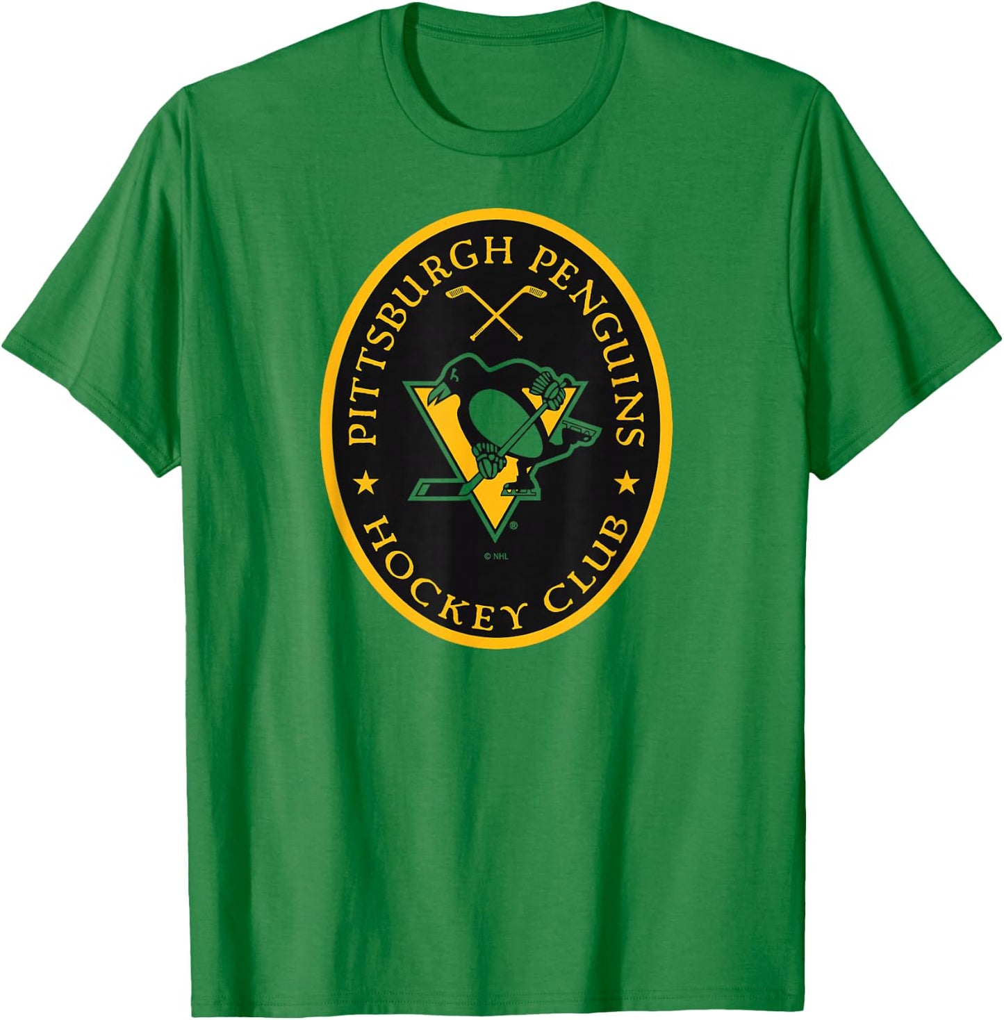 Pittsburgh Penguins Iconic White Officially Licensed T-Shirt - T-Shirt | Irish Green
