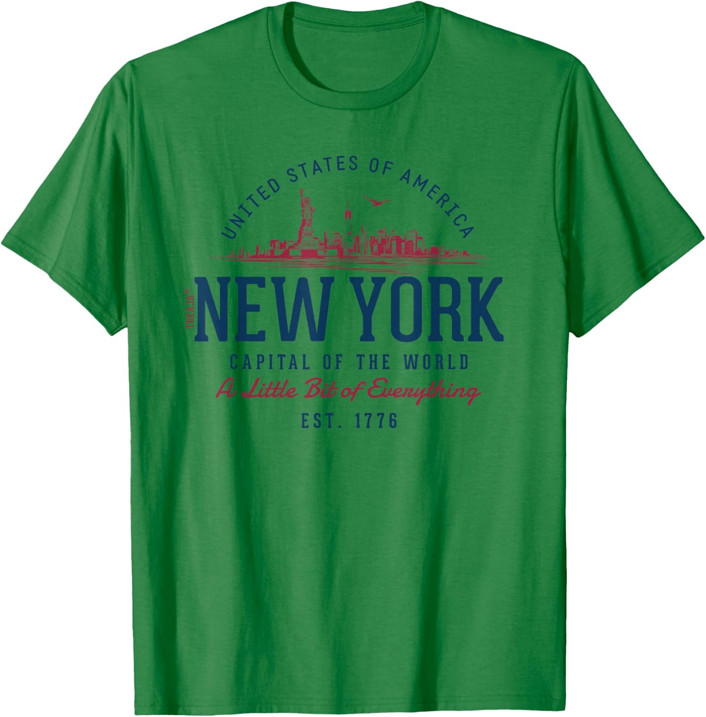 Vintage Look Retro Style United States New York , White T-Shirt - T-Shirt | Irish Green