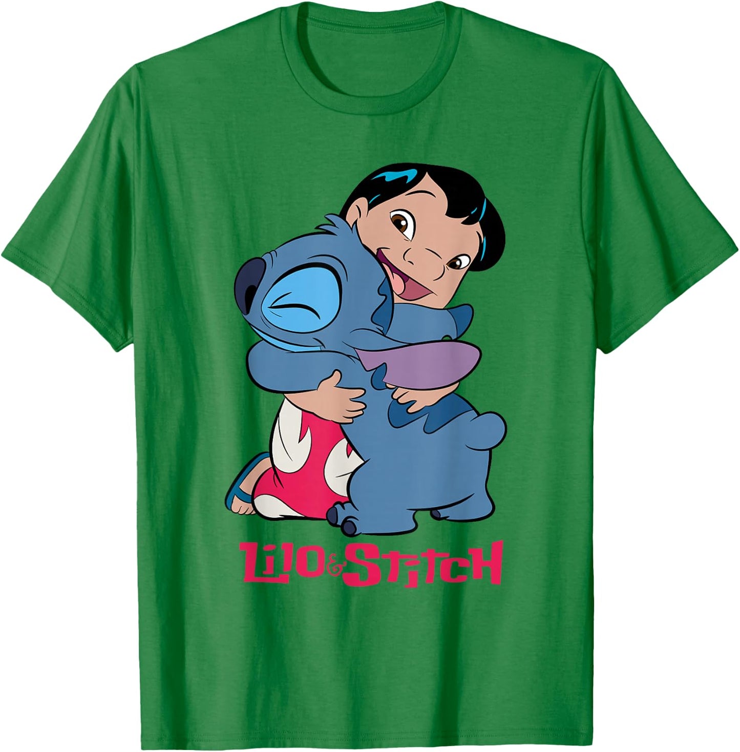 Disney Lilo & Stitch 90s Hug , Blue, S T-Shirt - T-Shirt | Irish Green
