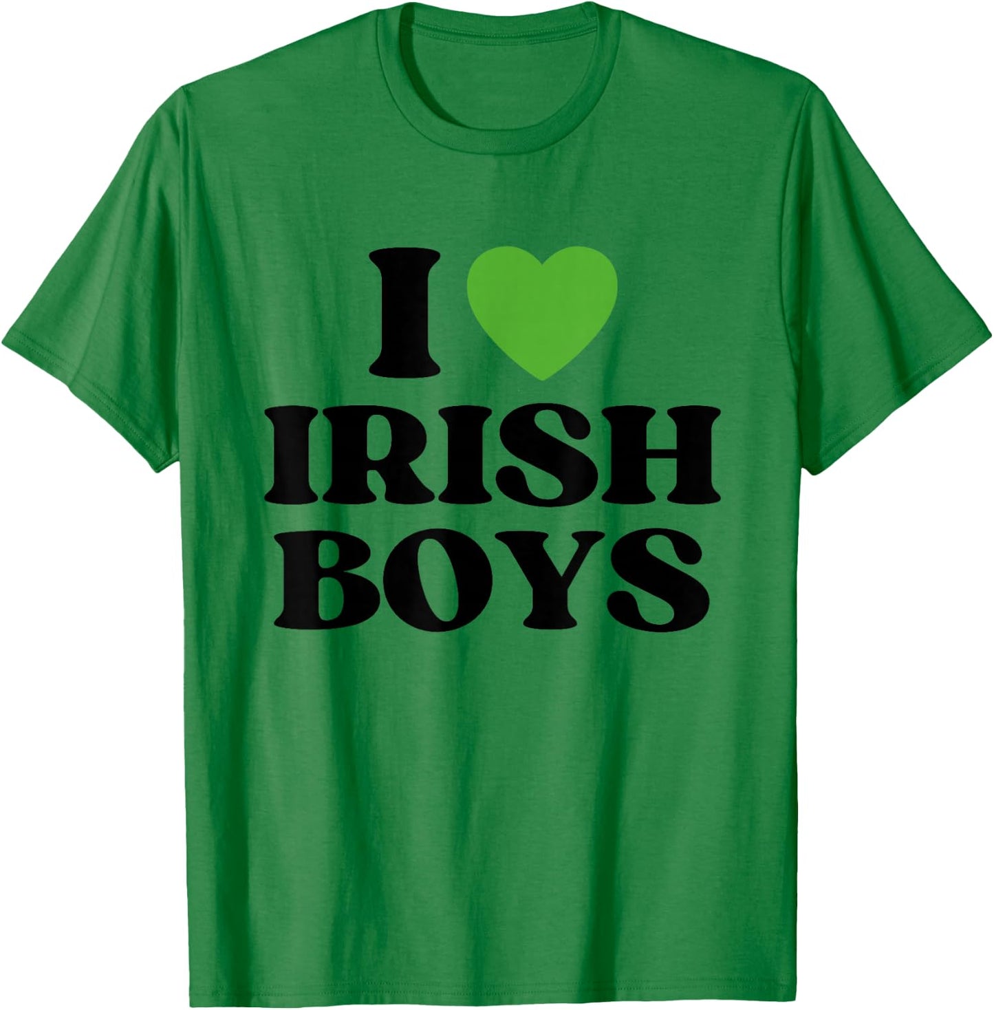 Funny I Love Irish Boys I Red Heart British Boys Irland T-Shirt - T-Shirt | Irish Green