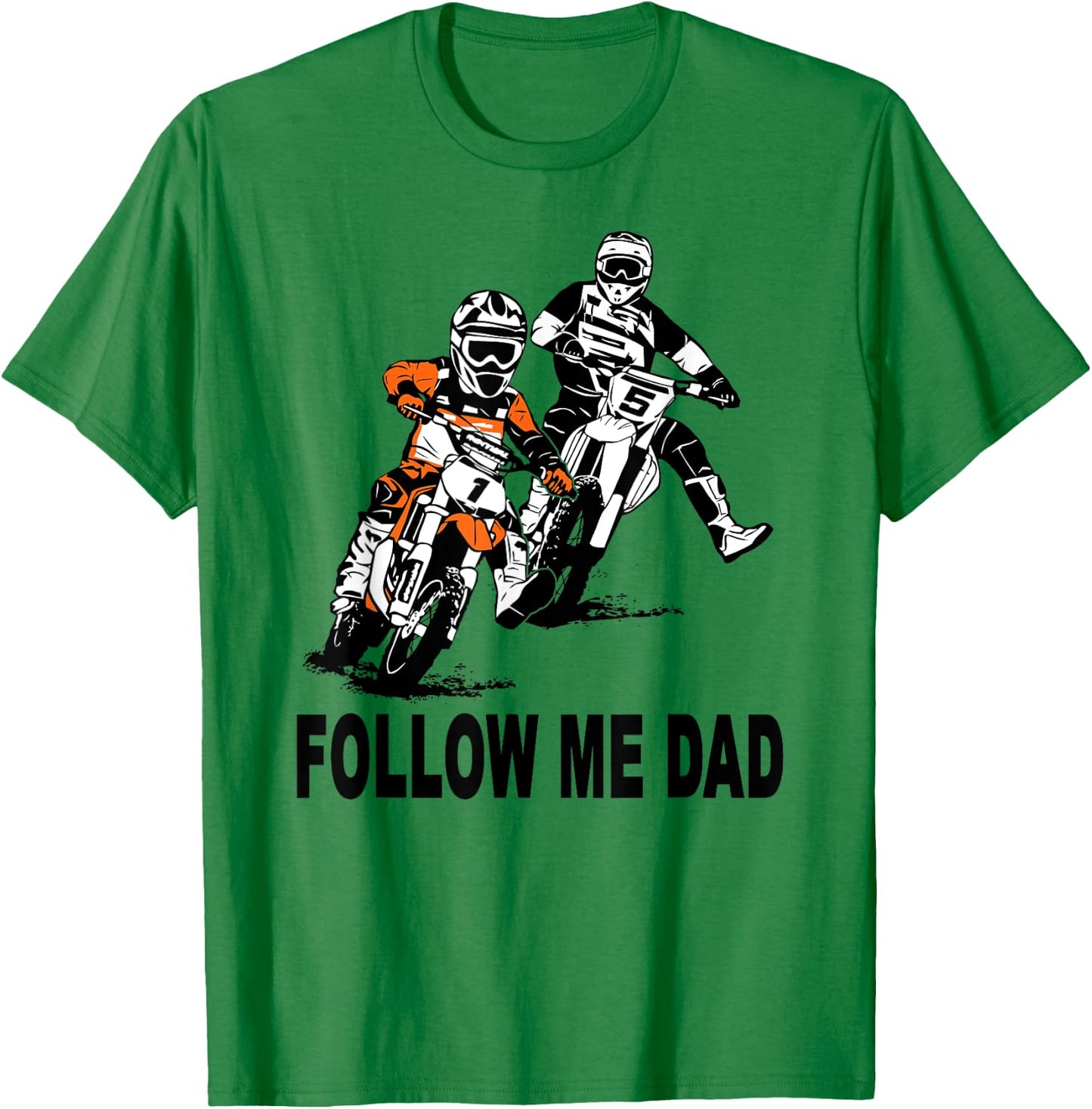 Father & Son Motocross Dirt Bike Kids MX T-Shirt - T-Shirt | Irish Green