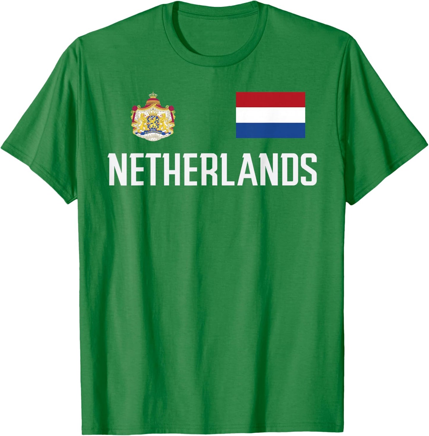 Netherlands Flag Football Soccer Fan Men Women Kids T-Shirt - T-Shirt | Irish Green