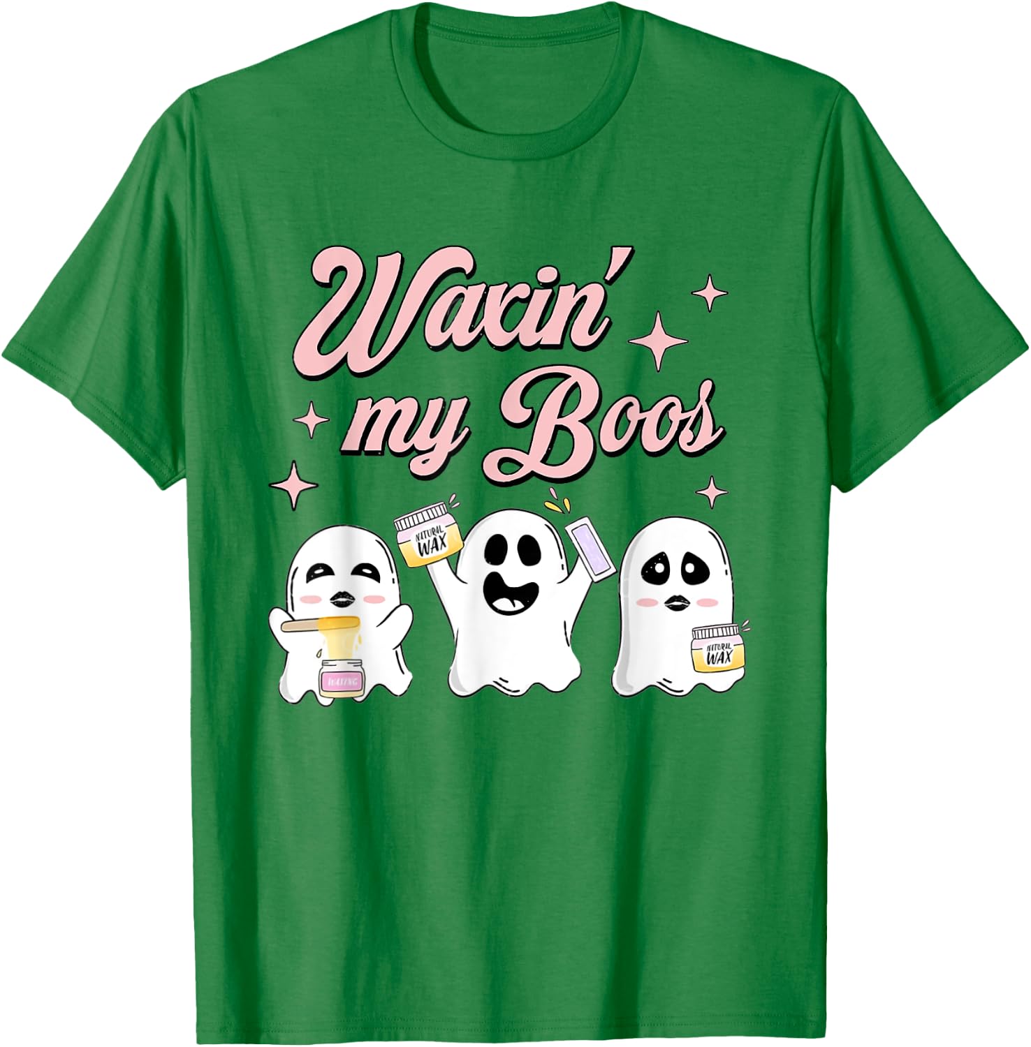 Waxing My Boos Waxing Technician Halloween Spooky Waxing T-Shirt - T-Shirt | Irish Green