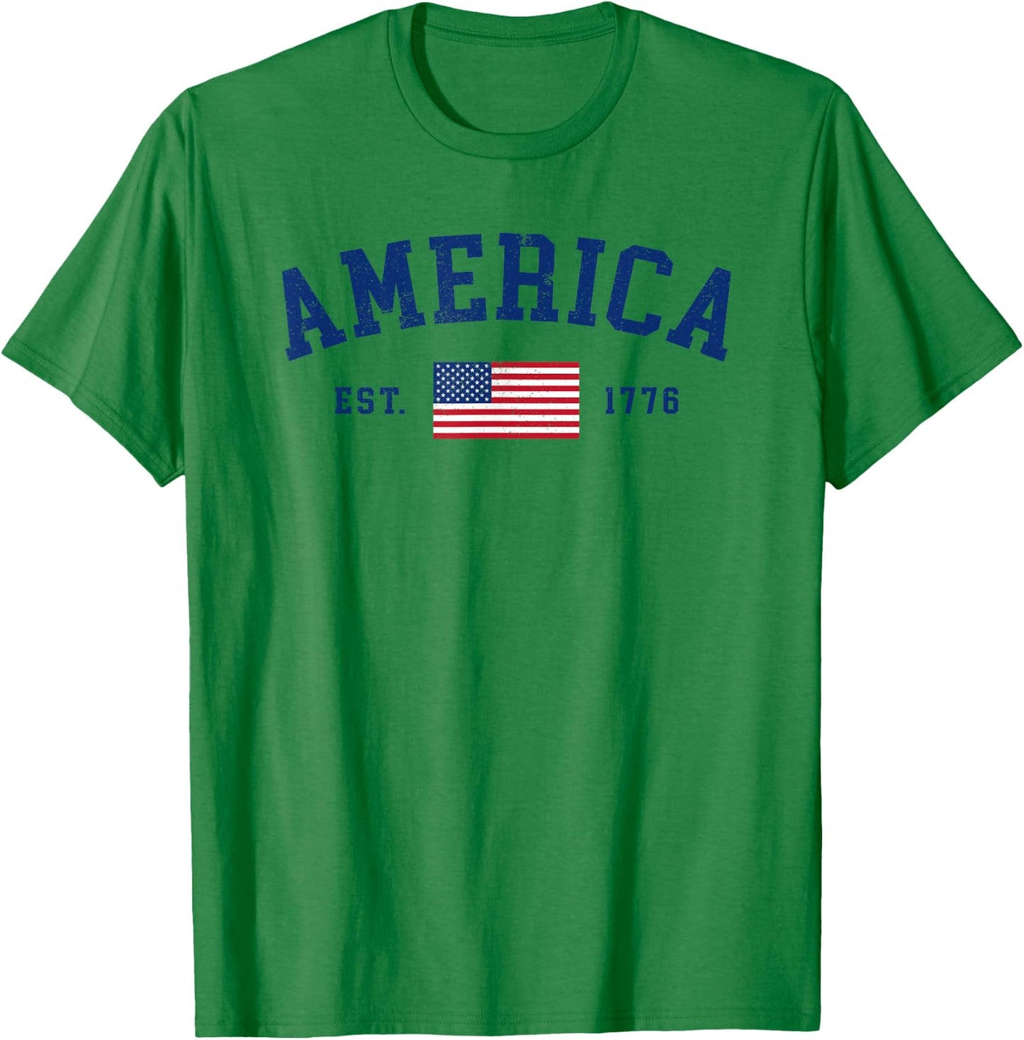 American Flag USA United States Of America US 4th of July T-Shirt - T-Shirt | Irish Green